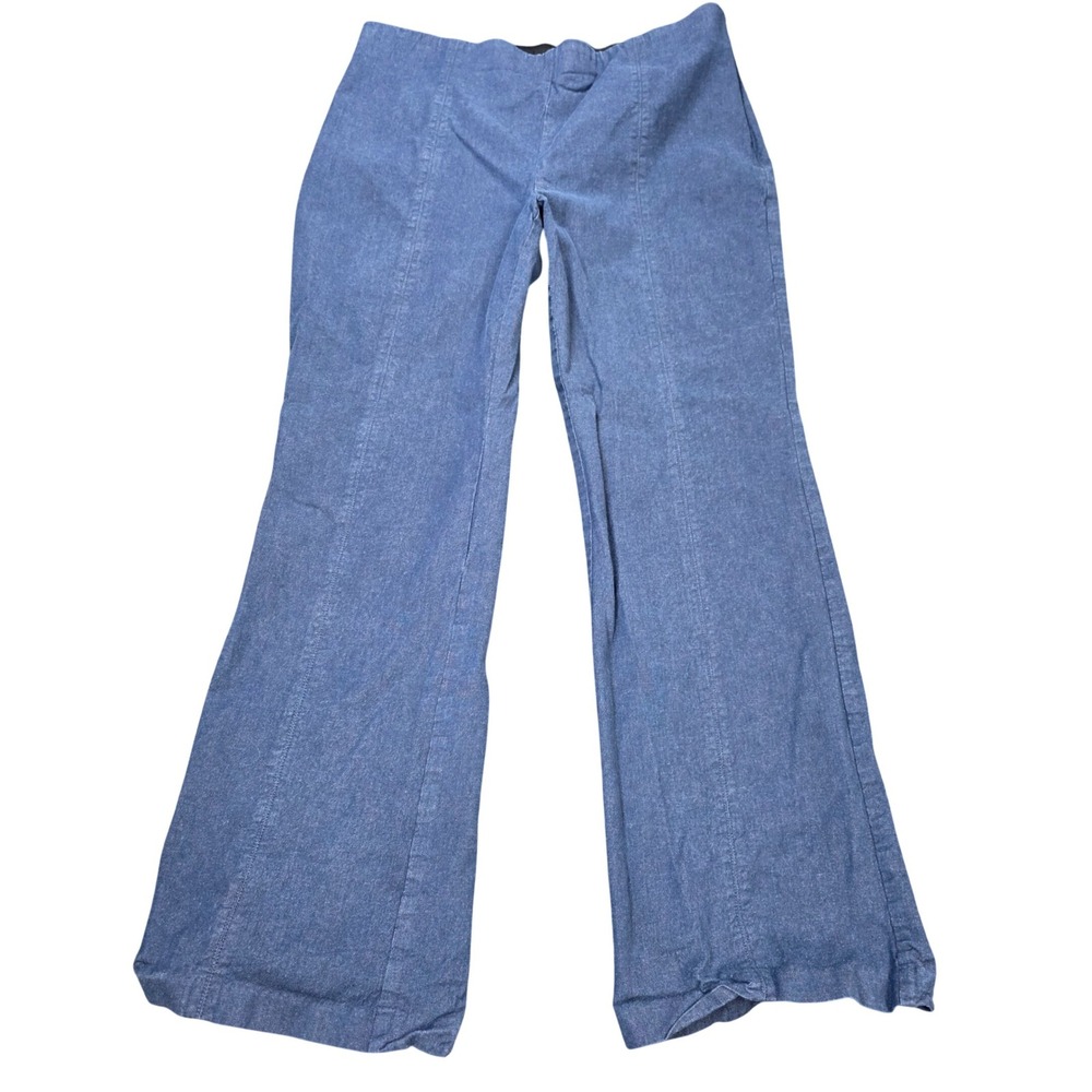 Talbots Portland Trouser‎ Elastic Waist Pants Women's Size 14 Blue High Rise